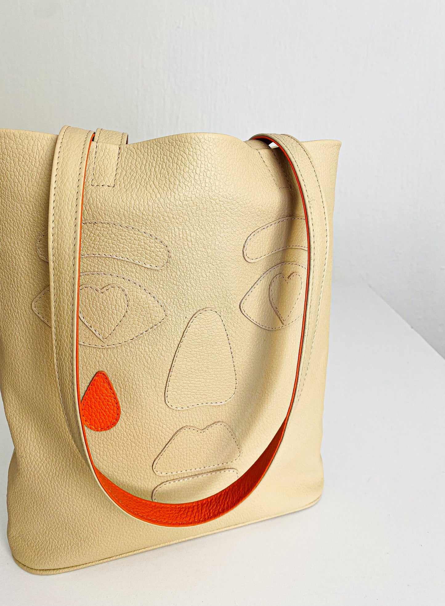 Tote Llorón nude + naranja