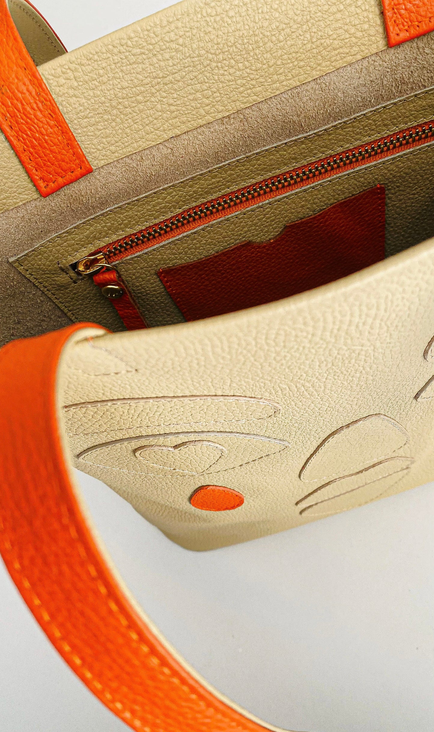 Tote Llorón nude + naranja